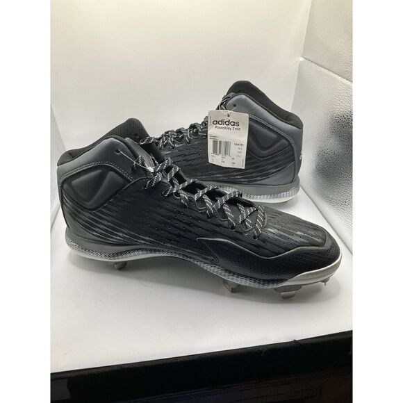 adidas Other - New Adidas Men's Black‎ Baseball Cleats- PowerAlley 3 Iron Skin US/SZ 13 -F16
